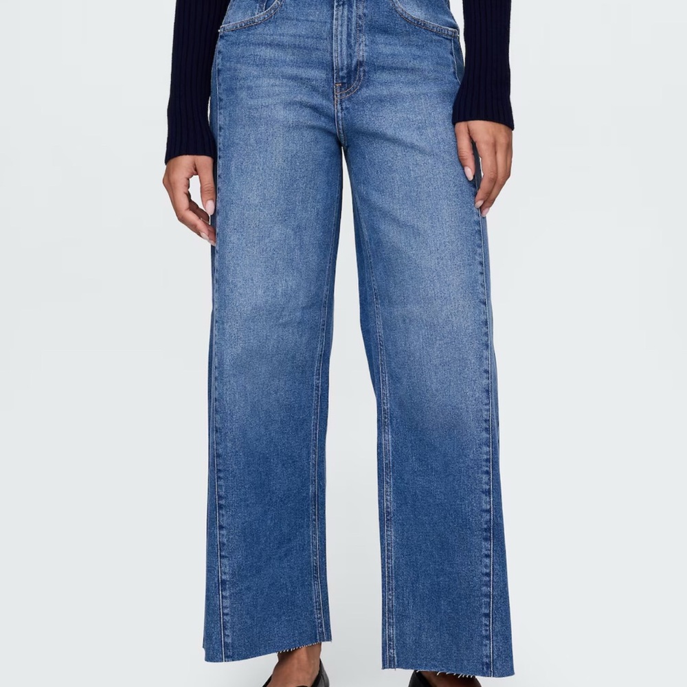 Gap High Rise Stride Wide-Leg Ankle Jeans Size 26/2R - Picture 5 of 10